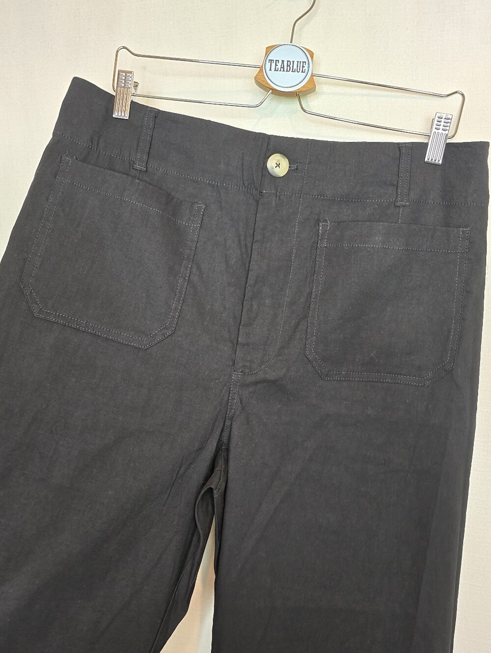 Maeve The Colette Pants Black Wide Leg Cropped High Rise Size 33 Magic Fabric - Picture 10 of 14